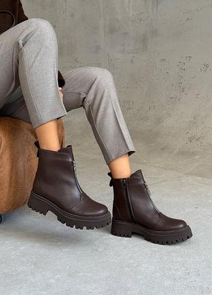 Шкіряні демісезонні жіночі черевики