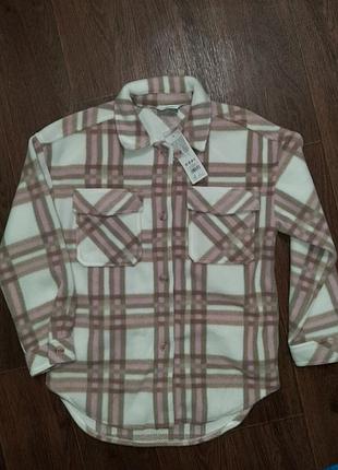 Теплая рубашка флисовая подростковая 164 на 14-15 лет pepco женская хс