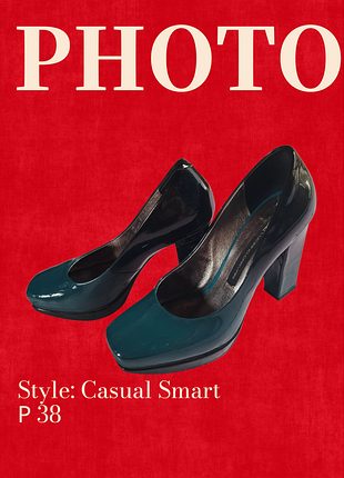 Туфли женские, лакированные, р 38, градиент морская волна- черный, luciano carvari