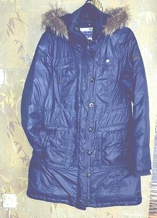 Мягенькое пальто, удлиненная куртка, пуховик перо и пух xl/48-50