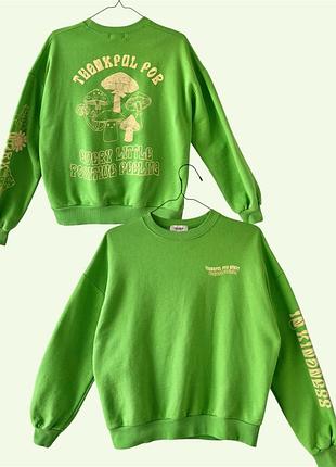 Свитшот pull &amp; bear с принтом на спине