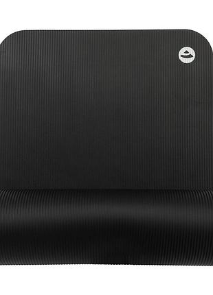 Спортивный коврик bodhi 185x60x1.5 см, черный для занятий фитнесом.