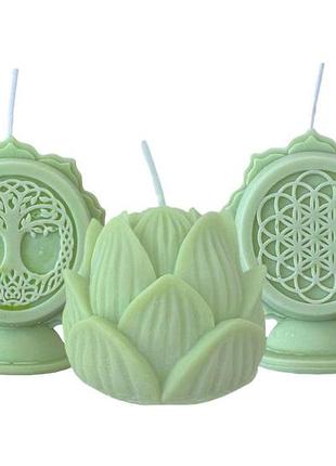 Набір соєвих свічок "знаки життя" rao, 355 г, аромат зеленої шавлії.