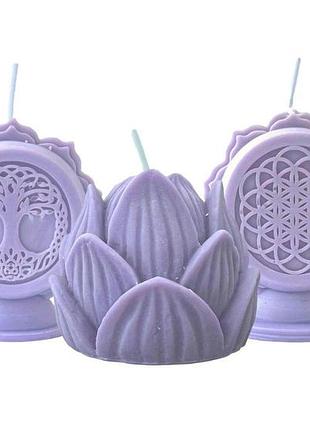 Набір соєвих свічок "знак життя" rao 355 г з ароматом лаванди для релаксації.