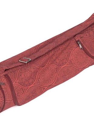 Чохол для фітнес-килимка maharaja collection bodhi, 70 см, темно-червоний (бавовна)