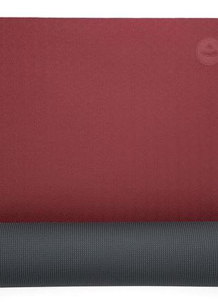 Спортивный коврик bodhi lotus pro 183x60x0.6 см бордовый/антрацитовый
