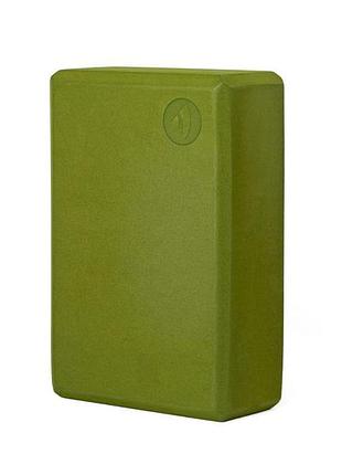 Зеленый фитнес-блок bodhi flow brick 22.8x15x7.6 см