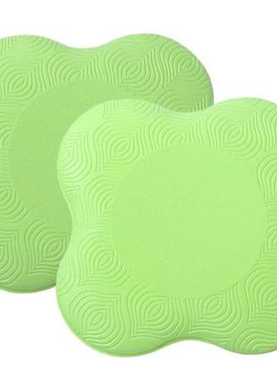 Комплект захисних накладок на коліна amber 2шт 20x20x2 см зелений.
