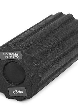 Спортивний масажний валик bodhi pro чорний 30x15 см