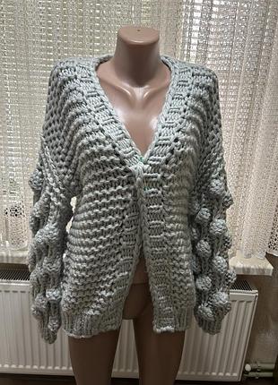 Кардиган серый