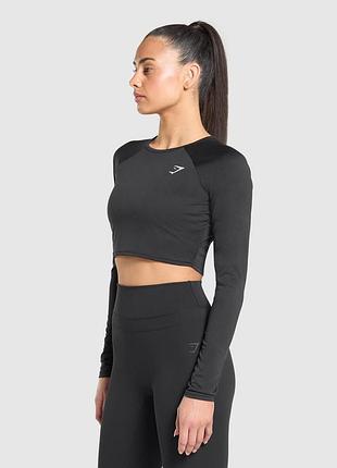 Укороченный лонгслив с длинными рукавами lifting essential