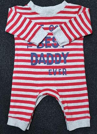 Ромпер серо-красного цвета в полоску 56-62р 288