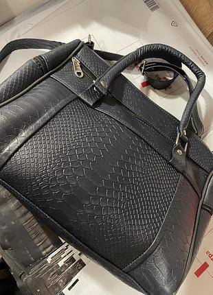 Сумочка принт рептилии натуральная кожа