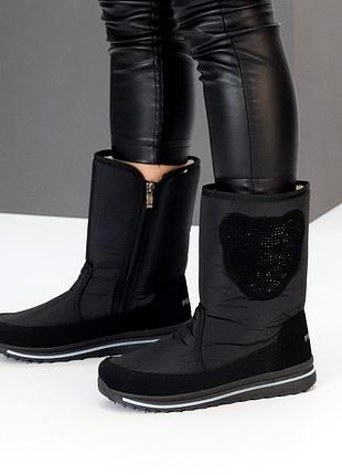 Дутики "kerra", чорний, плащівка