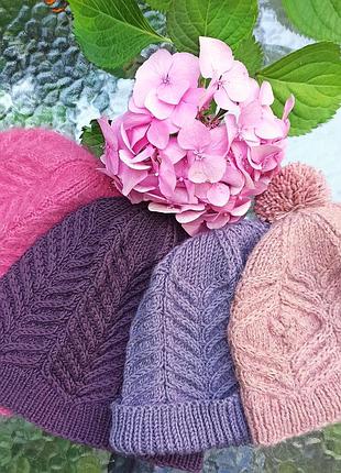 Шапка "гортензия", ручная работа.