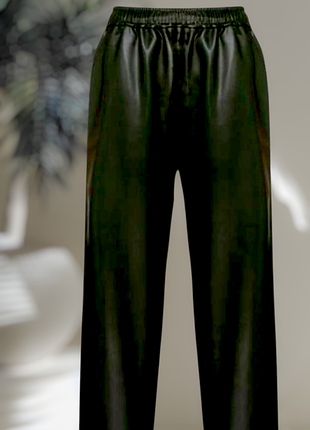 Новые джоггеры эко-кожа с карманами