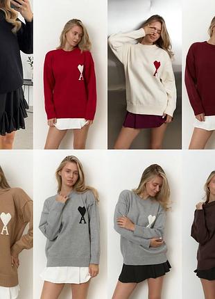 Светр оверсайз з сердечком, ami