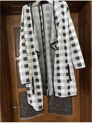 Кардиган кофта в клітинку