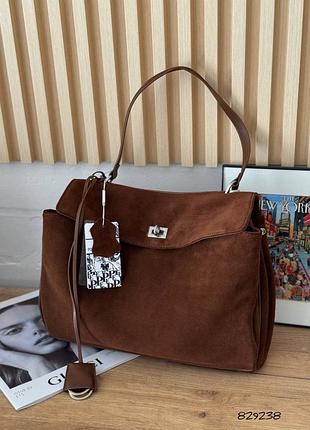 Сумка у стилі бренду натуральна замша