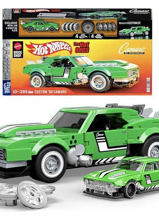 Конструктор hot wheels brick shop speed custom ’68 camaro 289 деталей (jft16)