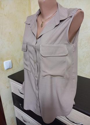 Новая женская блуза 100% вискоза amisu красивый цвет капучино m-l