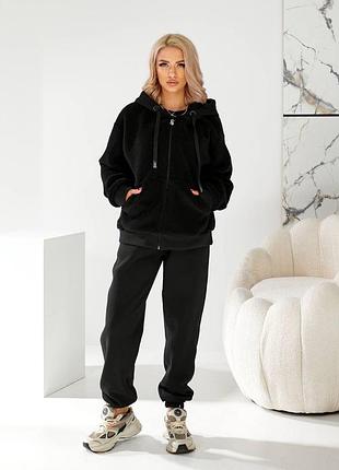 Очень теплый комбинированный костюм на флисе + мех тедди