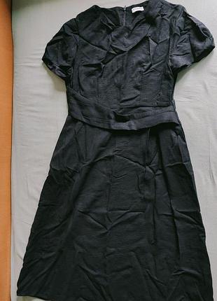 Платье миди женская черная oz design house трапеция натуральная ткань