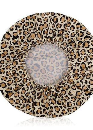 Шапочка для душа леопардовая новая