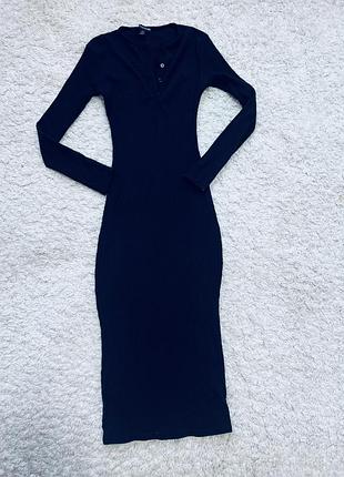 Тепла чорна сукня міді(10)