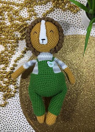Мягкая вязаная игрушка/амигуруме львенок