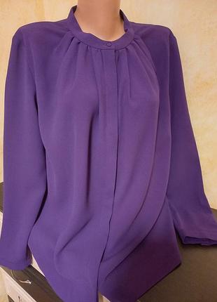 Стильная блуза cos 100% polyester красивый фиолетовый цвет l-xl