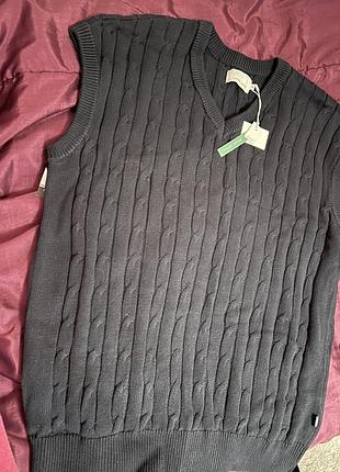 Темно синя жилетка casual friday xl