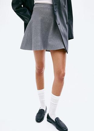 Міні спідниця,тепла спідниця, спідниця hm,юбка, теплая юбка, коротка спідниця,сіра спідниця