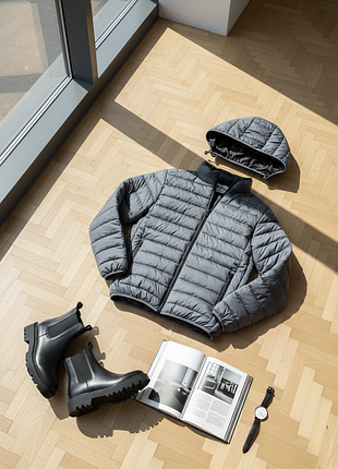 Осіння стьобана курточка легка тепла куртка з капюшоном без капюшона водонепроникна зручна якісна єврозима весняна чоловіча недорога повсякденна корот