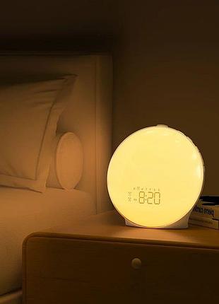 Световой будильник-ночник lumirise с эффектом рассвета и заката