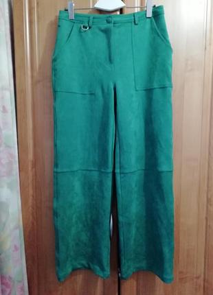 Широкі брюки еко замша