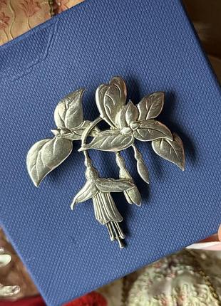 Вінтажна срібна брошка 15 гдесь 1950 рр