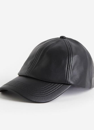 Кепка из эко кожи h&amp;m