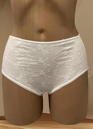 Білі високі бавовняні трусики