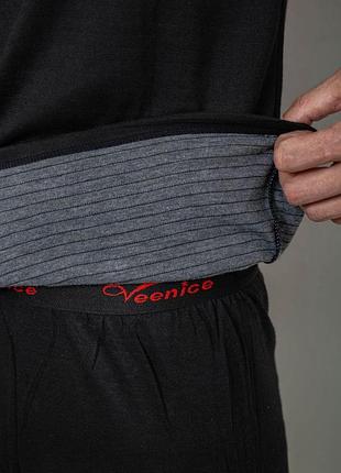 Термобелье мужское, цвет черный, 241r0107