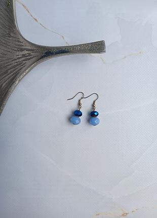 Серьги голубые