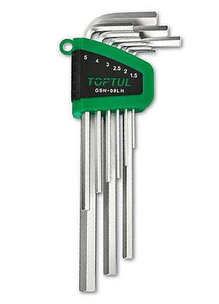 Набор г-обр. шестигранников 1,5-10мм 9ед. длинных toptul gsn-09lh