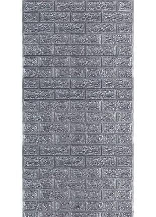 R017-2 панель стеновая в рулоне 3d 700мм*3,08м*2мм серый кирпич (d) sw-00002535