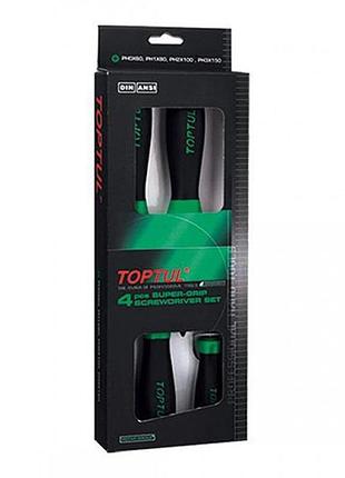 Набор крестовых отверток toptul 4 ед. gaae0401