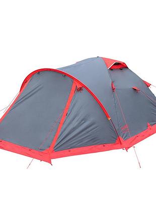 Намет tramp mountain 4 (v2) сірий/червоний (trt-024)
