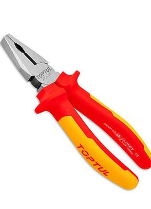 Плоскогубцы с изолированными ручками (пассатижи) 8" 1000v vde toptul dgca2208