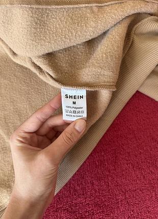 Бежевый зип худи shein 6