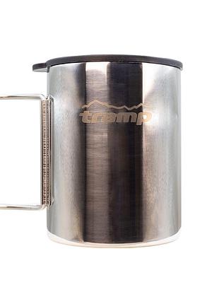 Термокружка tramp зі складаними ручками та поїлкою 400мл utrc-137 метал