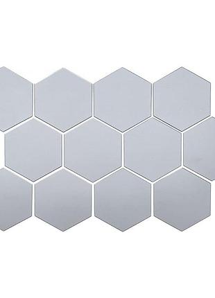 Зеркальный декор акриловый самоклеющийся 150*175мм серебро,12шт(d) sw-00002514