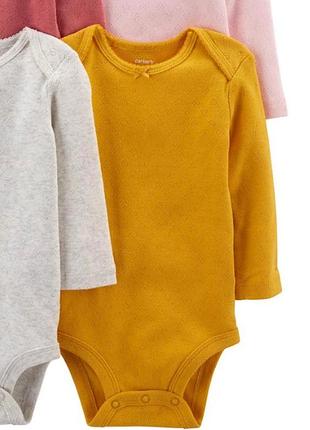 Боди с длинным рукавом ажурный для девочки 3м